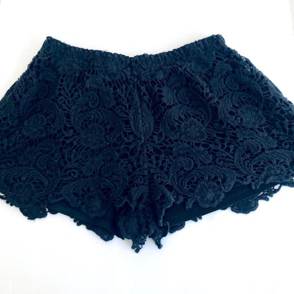 SAY WHAT black lace shorts size M - Picture 1 of 6